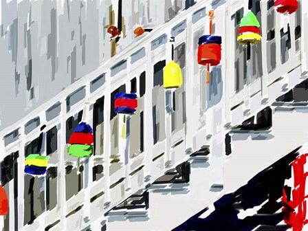 Vibrant Buoys IV by Emily Kalina art print