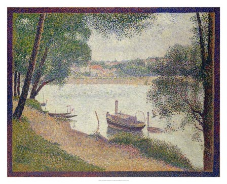 Gray Weather, Grande Jatte by Georges Seurat art print