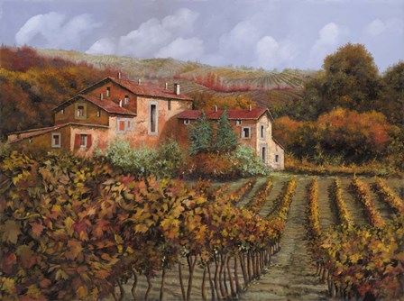 Tra Le Vigne a Montalcino by Guido Borelli art print