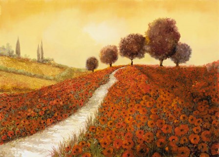 La Collina dei Papaveri by Guido Borelli art print