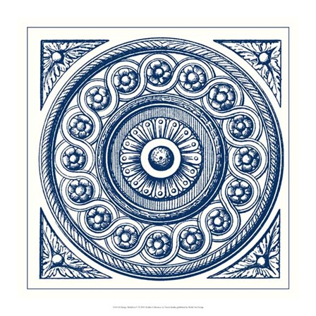 Indigo Medallion V by Vision Studio art print