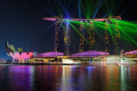 Marina Bay Sands Lasershow by Martin Fleckenstein art print