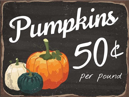 Pumpkins 50 Cents by ND Art &amp; Design art print