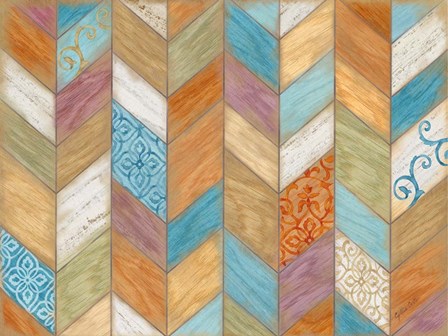 Rustic Chevron by Cynthia Coulter art print