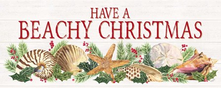 Have a Beachy Christmas Panel sign by Tara Reed art print