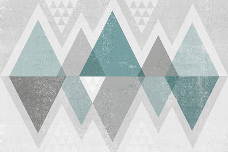 Mod Triangles II Grey by Michael Mullan art print