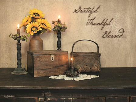 Grateful, Thankful, Blessed by Susie Boyer art print