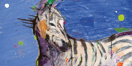 Zebra Blue by Kellie Day art print