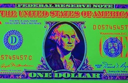 Close-Up Detail American Dollar Bil by Vintage PI art print