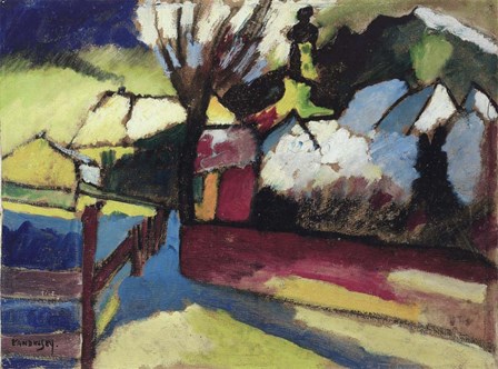 Herbstlandschaft mit Baum (1910) by Wassily Kandinsky art print