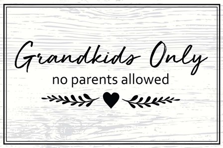 Grandkids Only by ND Art &amp; Design art print