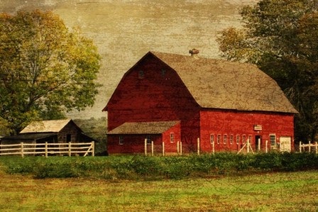 Red Barn by Graffitee Studios art print