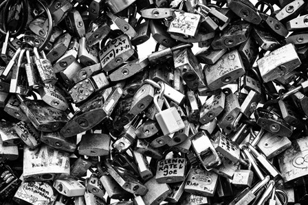 Love Locks Black/White by Duncan art print