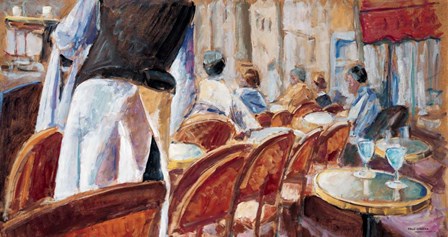 Cafe Terrace by Adolf Llovera art print