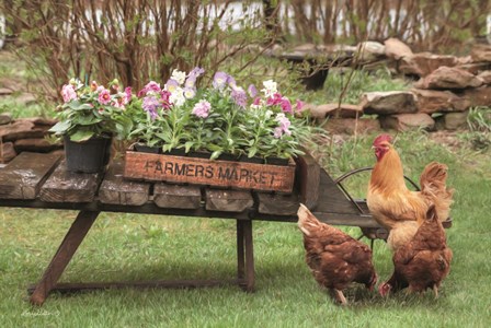 Farmer&#39;s Flower Cart by Lori Deiter art print