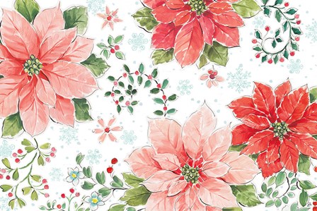 Country Poinsettias I by Daphne Brissonnet art print