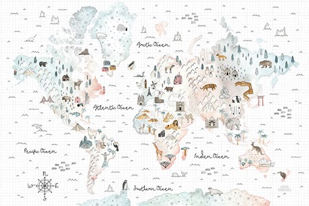 World Traveler I by Laura Marshall art print