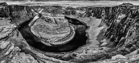 Horshoe Bend Black &amp; White by Duncan art print