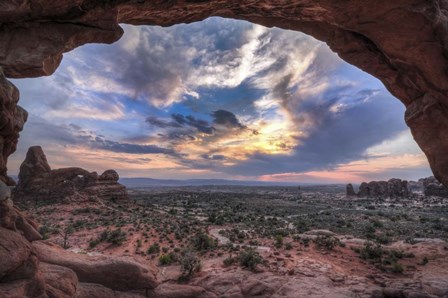 Sunset Through Window Arch by Nick Jackson art print