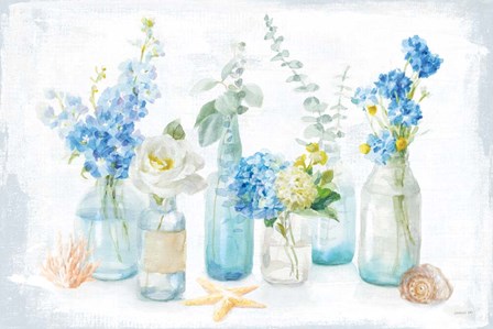 Beach Cottage Florals I by Danhui Nai art print